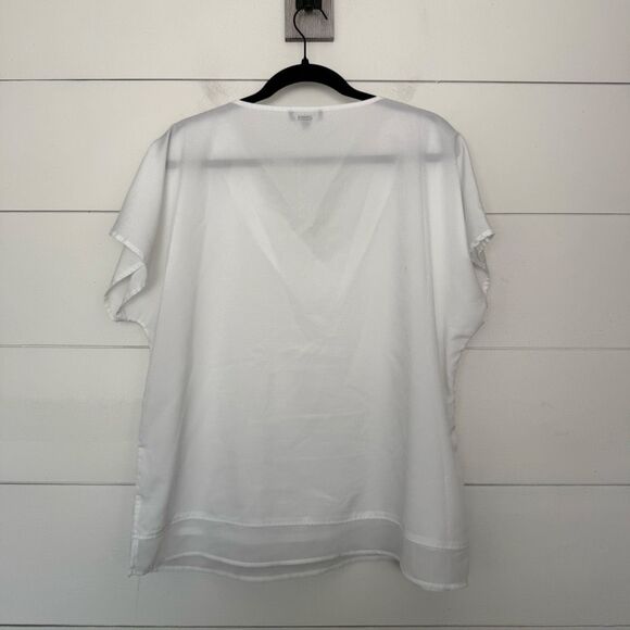 DKNY Women’s XL White Blouse Top Career Office Core - Picture 3 of 5